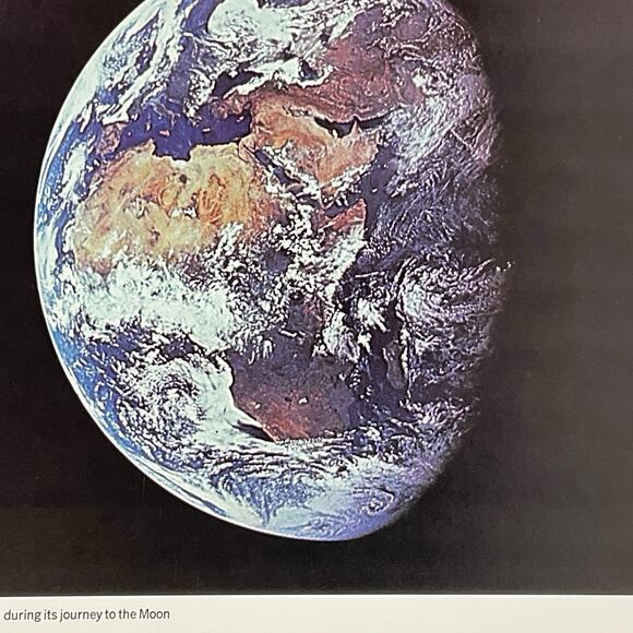 Vintage Apollo 11 Earth Photo NASA 1969 Space Exploration Print - Picture 2 of 5